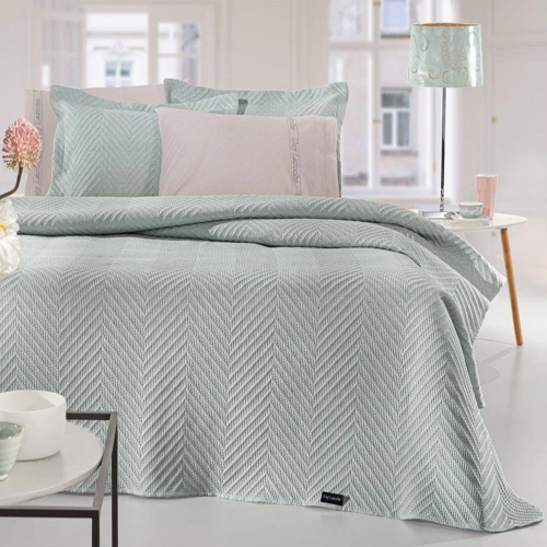 Κουβερλί Hamptons (Σετ 2τμχ) Mint Guy Laroche Υπέρδιπλo 220x240cm Microfiber