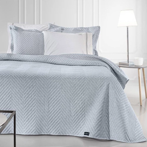 Κουβερλί Hamptons (Σετ 2τμχ) Blue Guy Laroche Υπέρδιπλo 250x240cm Microfiber