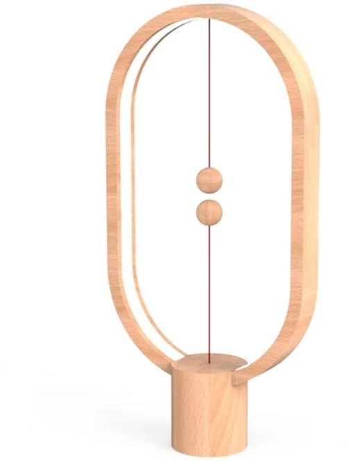 Φωτιστικό Επιτραπέζιο Ellipse DH0037LW/HBLEUB Με Μαγνητικό Διακόπτη 40cm Natural Allocacoc Ξύλο
