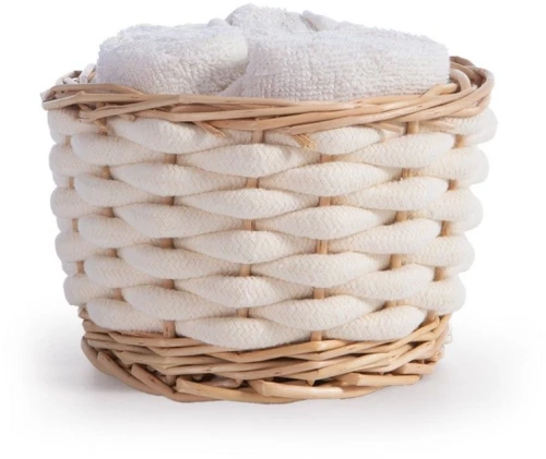 Λαβέτες Borra Σε Καλαθάκι (Σετ 5τμχ) Cream Nef-Nef Homeware Σετ Πετσέτες 30x30cm 100% Βαμβάκι