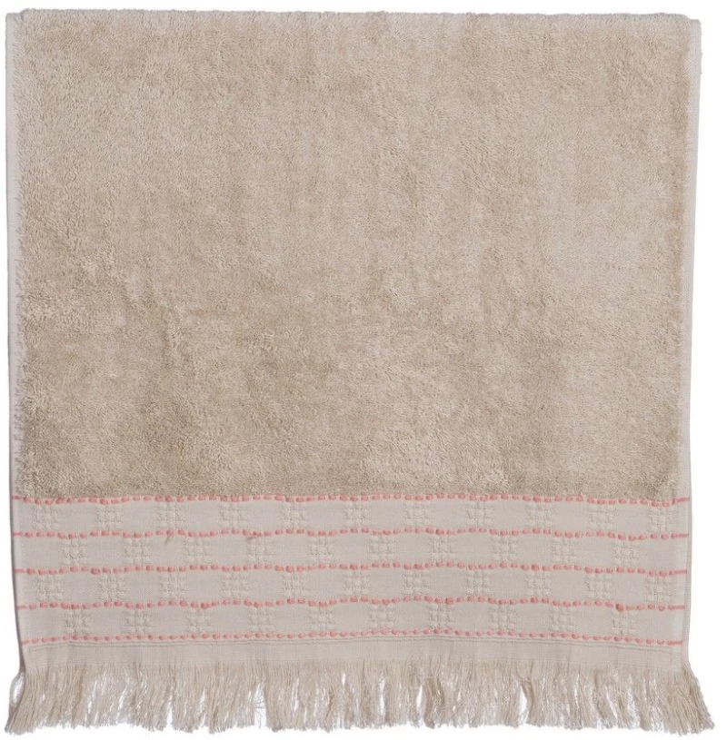 Πετσέτα Quantro Beige Nef-Nef Homeware Προσώπου 50x90cm 100% Βαμβάκι
