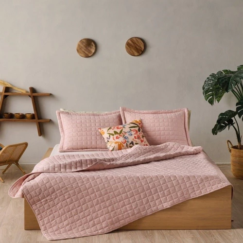 Κουβερλί Vegas 14 Dusty Pink Kentia King Size 260x240cm Microfiber-Polyester