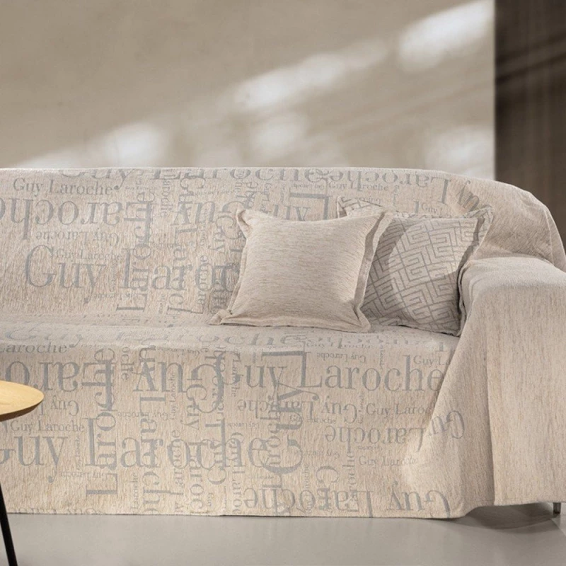 Ριχτάρι Stamp Natural Guy Laroche Διθέσιο 180x250cm Ακρυλικό,Βαμβάκι, Polyester