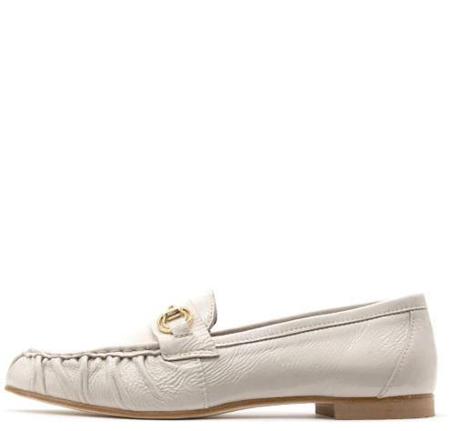 VELAIDE PATENT LEATHER MOCCASINS WOMEN VELAIDE ΕΚΡΟΥ (VLD-A011C-AVORIO-PL)