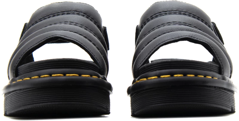 DR.MARTENS ATHENA BRANDO LEATHER FLAT SANDALS UNISEX DR.MARTENS ΜΑΥΡΟ (41358001)