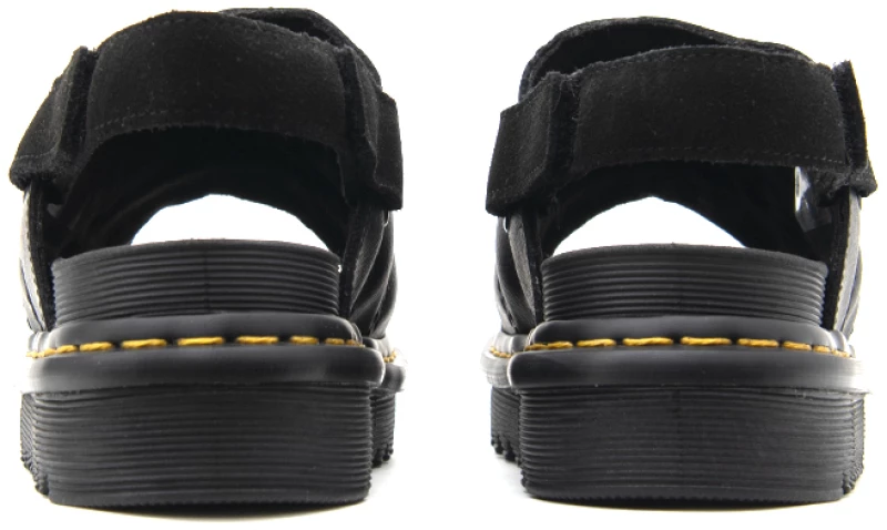 DR.MARTENS ATHENA BRANDO LEATHER FLAT SANDALS UNISEX DR.MARTENS ΜΑΥΡΟ (41358001)