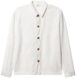GABBA PETER LINEN LONGSLEEVE SHIRT MEN GABBA ΛΕΥΚΟ (11421-0003)