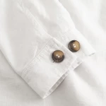 GABBA PETER LINEN LONGSLEEVE SHIRT MEN GABBA ΛΕΥΚΟ (11421-0003)