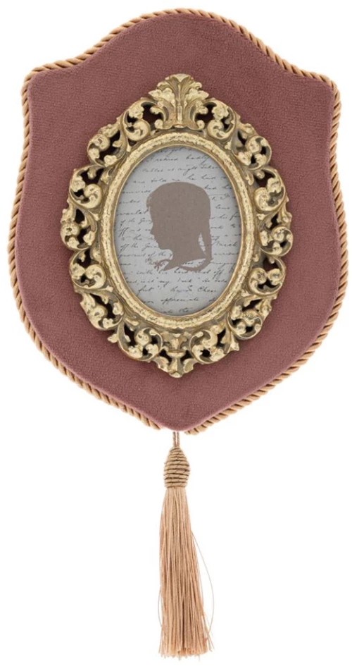 Καδράκι/κορνίζα(6x8) τοίχου σομών πολυρεζίν με βελούδο 15x2x19cm Iliadis 89033