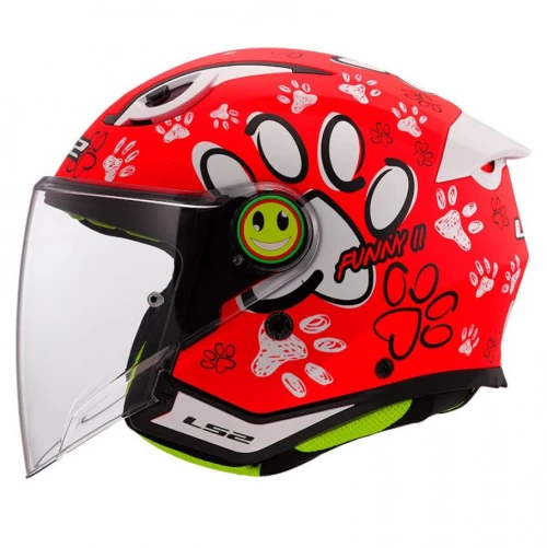 LS2 OF622 Funny II Kid Paws Matt Red
