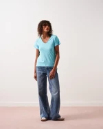 Μπλούζα Γυναικεία V-Neck Marilla Absolut Cashmere Neon Lagoon