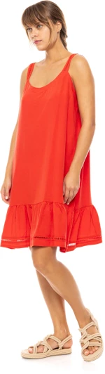 Γυναικείο Beachdress Pink Label -  Φόρεμα - Κόκκινο - Regular Fit - Viscose