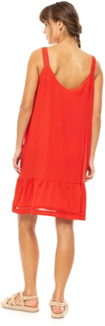 Γυναικείο Beachdress Pink Label -  Φόρεμα - Κόκκινο - Regular Fit - Viscose