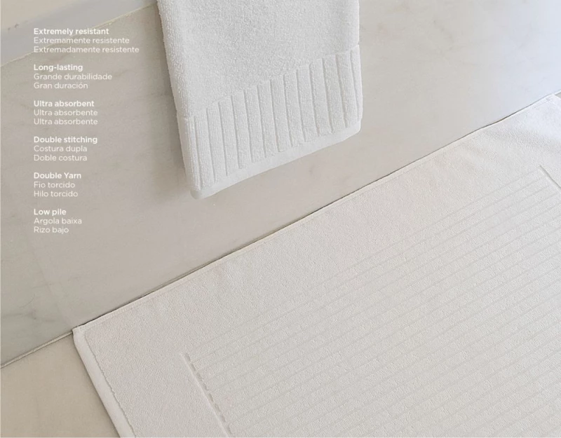 Ταπέτο Μπάνιου Stripe Terry Bath Mat |12 τμχ 50 x 70 εκ (12 τεμάχια)