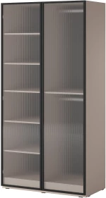 Ντουλάπα Sandbox Flutes Μπεζ 101x200x51cm