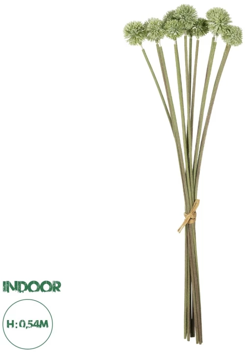 GloboStar® Artificial Garden PALE GREEN DANDELION BOUQET 21362 Τεχνητό Διακοσμητικό Ταραξάκο Μπουκέτο Y54cm