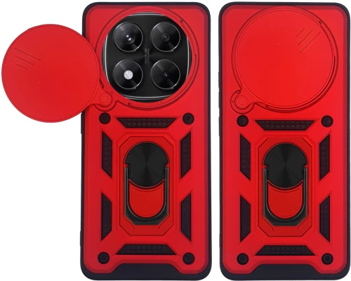 Θήκη Ring Armor CamPro Sonique για Xiaomi Redmi Note 14 Pro 5G / Poco X7 5G Κόκκινο