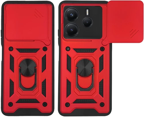 Θήκη Ring Armor CamPro Sonique για Xiaomi Redmi Note 14 5G Κόκκινο