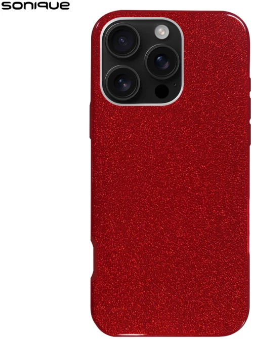 Θήκη Σιλικόνης Sonique Shiny Apple iPhone 16 Pro Κόκκινο
