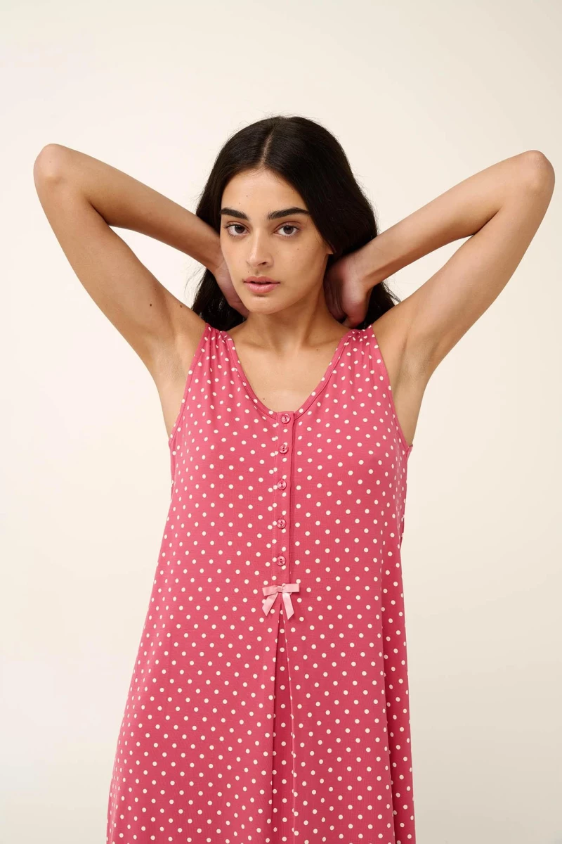 Vamp γυναικείο νυχτικό modal relaxed fit 22074-rose taupe