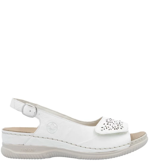 Rieker V7450-80 Ανατομικό Πέδιλο Λευκό