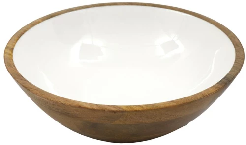 Μπωλ mango enamel λευκό Φ25cm