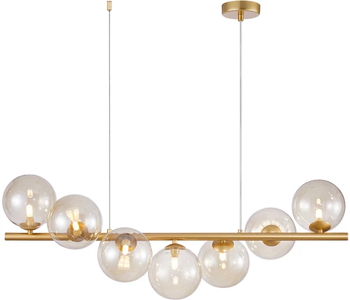 Φωτιστικό Κρεμαστό Sun Light WAVE-7S-GD Χρυσό Χρώμα (Gold Coloured)