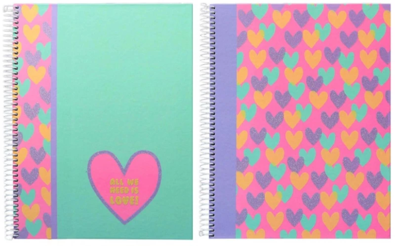 Τετράδιο Σπιράλ Ancor B'Log Hearts A5 80 Φύλλων 124217 (Τυχαία επιλογή)
