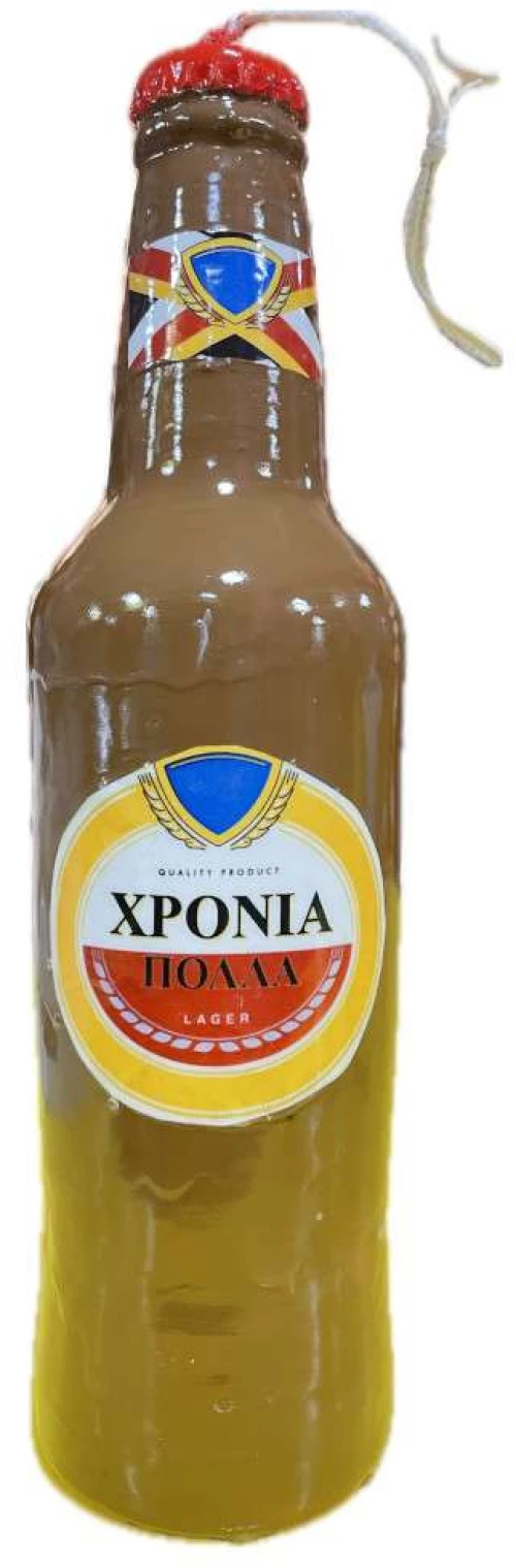 Πασχαλινή λαμπάδα ΜΠΥΡΑ ΚΟΚΚΙΝΗ 21x6cm