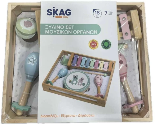 Skag Ξύλινο Σετ Μουσικών Οργάνων 7τεμ 18m+ 302098