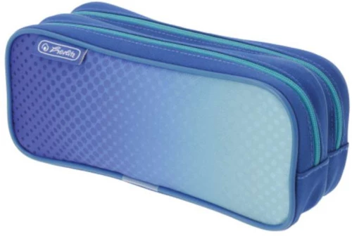 Herlitz Κασετίνα Διπλή Dip Dye Blue/Turquoise 21x6,5x9cm