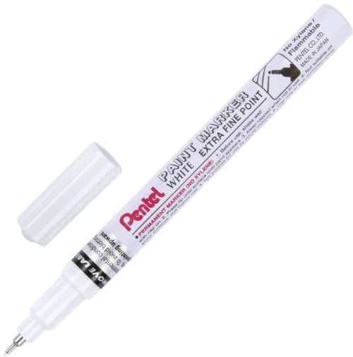 Pentel Μαρκαδόρος Λαδιού Ανεξίτηλος EF 0.6 mm Λευκός