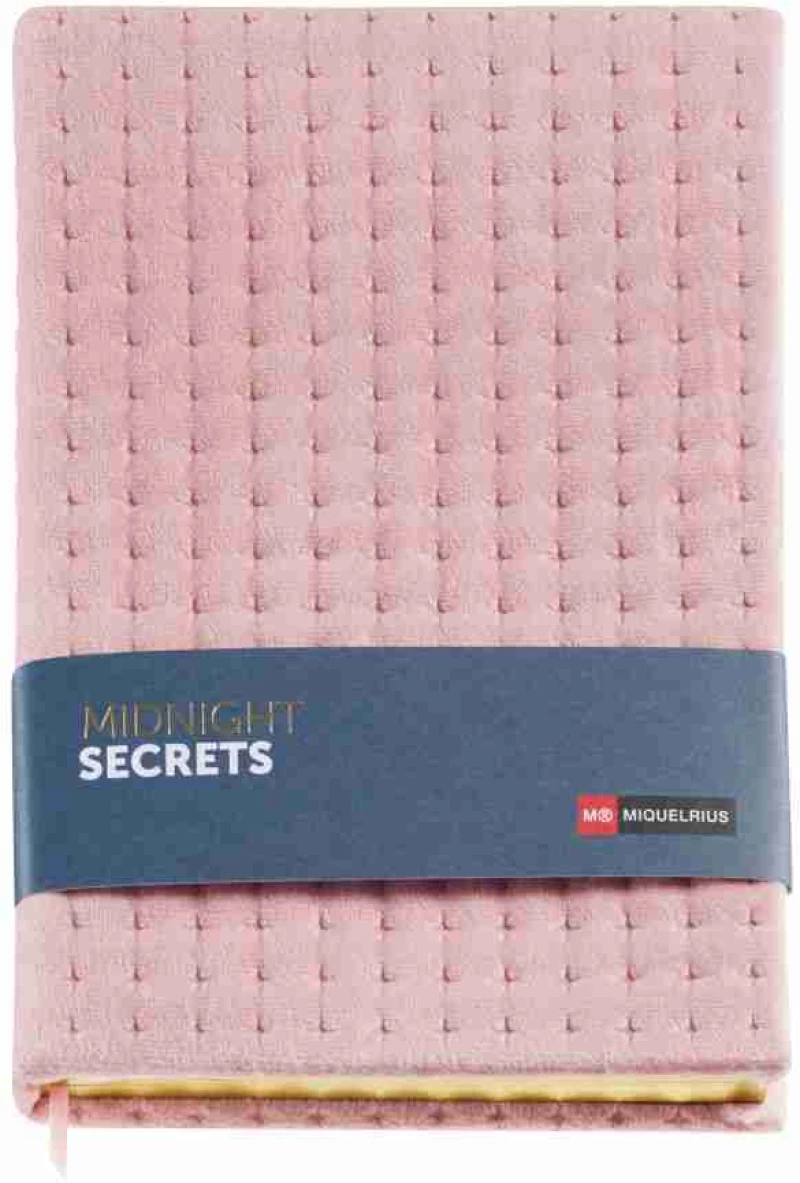 Σημειωματάριο Μiquelrius Α5 με Dots 100gr 80Φ Midnight Secrets Βελουτέ Ροζ