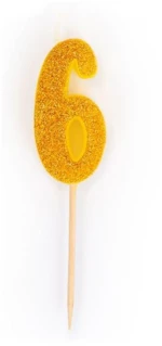 Κερί Trend Glitter Mini No 6 8,8cm 957641 (Τυχαία επιλογή χρώματος)