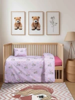Σετ σεντόνια Κούνιας (70x140+15) με λάστιχο Bearsleep βαμβακερά MADI