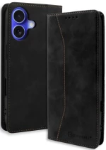 Θήκη iPhone 16 Plus Bodycell Book Case Πορτοφόλι - Black (5206015079672)