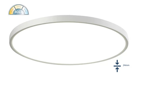 ΦΩΤΙΣΤΙΚΟ LED ULTRATHIN 24W ΣΤΡΟΓΓΥΛΟ 3CCT ΛΕΥΚΟ Ø300X24mm 2880L