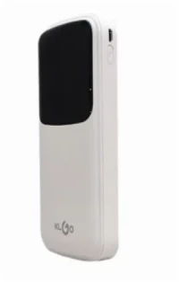 KLGO Power Bank 10000mAh με 2 Θύρες USB-A και 4 αποσπώμενα καλώδια KP-37 Άσπρο