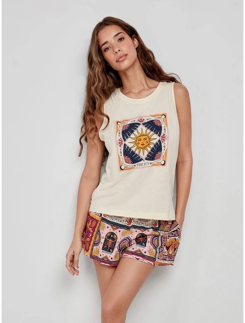 Gisela Γυναικεία Καλοκαιρινή Βαμβακερή Πυζάμα Regular Fit 2/20270
