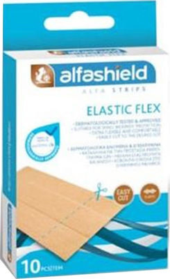 ALFASHIED Medical Αυτοκόλλητα Επιθέματα Strips Elastic Flex 100x60mm 10 Τεμάχια