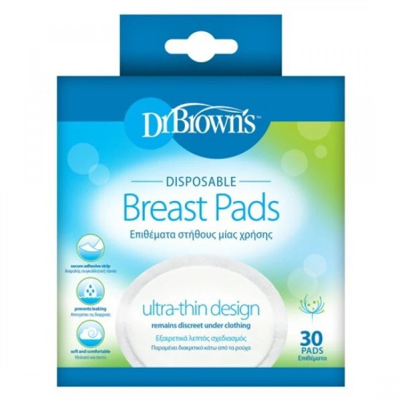 DR.BROWN'S Breast Pads Επιθέματα Στήθους Μίας Χρήσης 30 Τεμάχια S4022