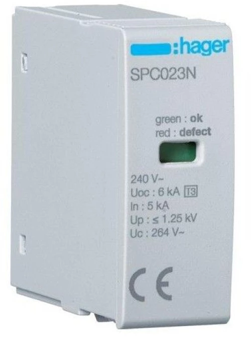 Φυσίγγι Απαγωγού Υπέρτασης T3 για SPC203N SPC023N Hager SPC023N