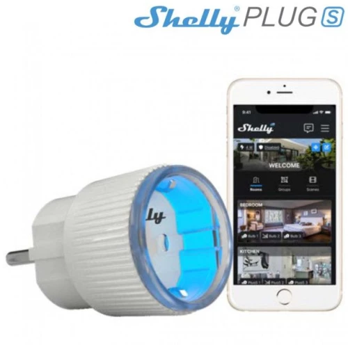 Έξυπνη Πρίζα 12Α Λευκό Σούκο Wi-Fi Shelly PLUG S Elvhx Shelly PLUG S Λευκό