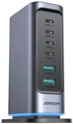Joyroom JR-TCM02 (EU)Φορτιστής 65W  GaN Πολλαπλών Θυρών 65W - Σκούρο Γκρι