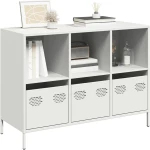 Σκευοθήκη Λευκό 101,5x39x73,5 cm Ατσάλι ψυχρής έλασης Λευκό 851369