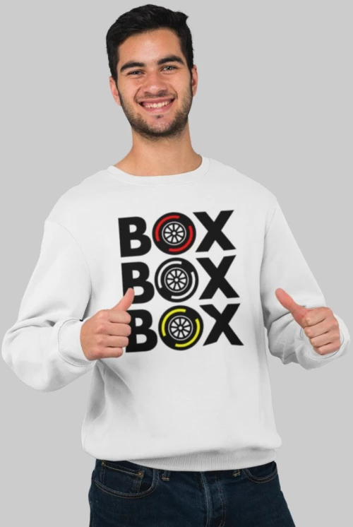"Box Box Box" Φούτερ - WHITE
