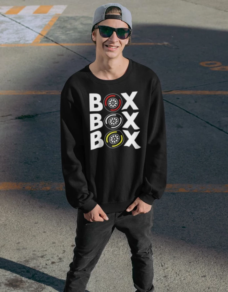 "Box Box Box" Φούτερ - WHITE