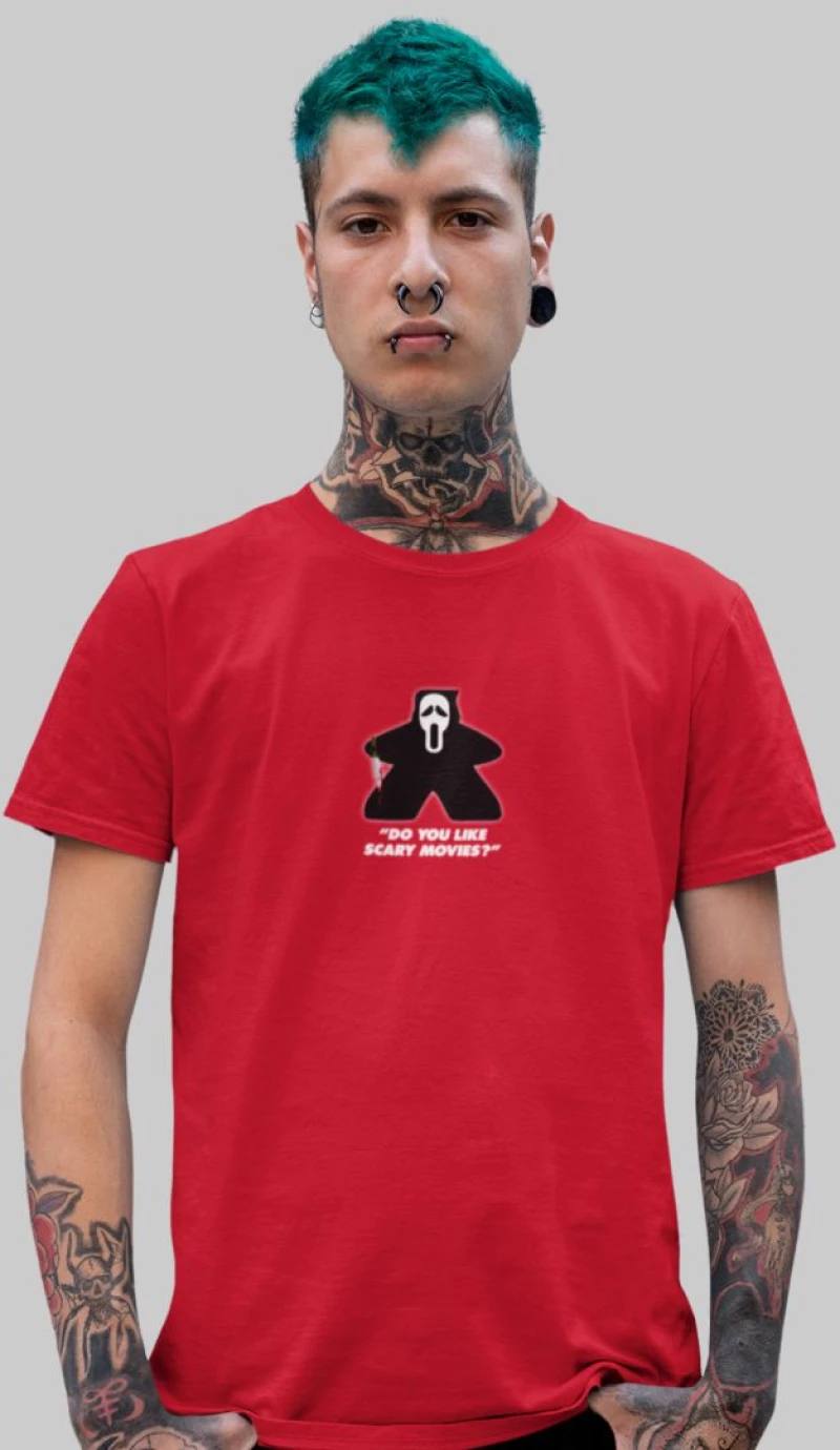 Ghostface Meeple T-Shirt - WHITE