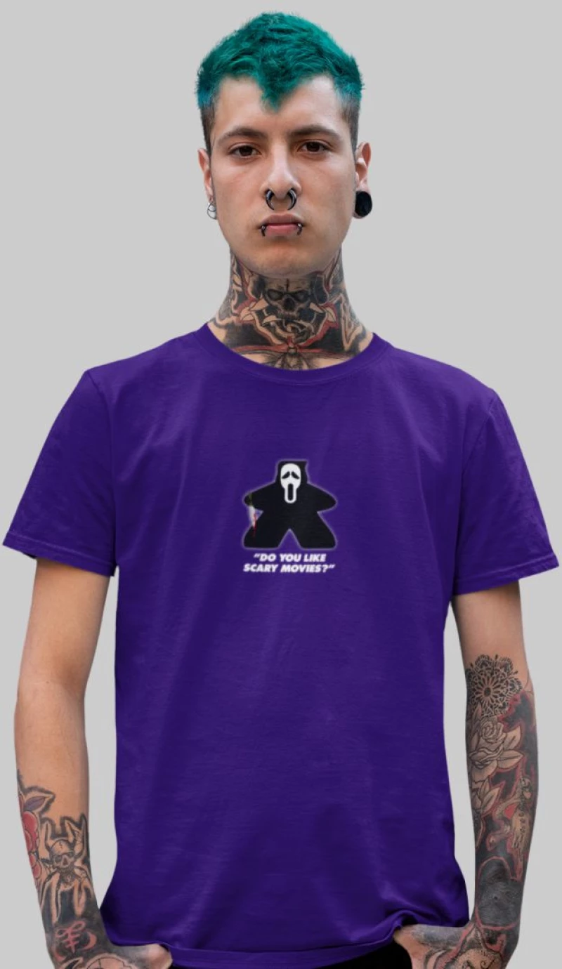 Ghostface Meeple T-Shirt - WHITE