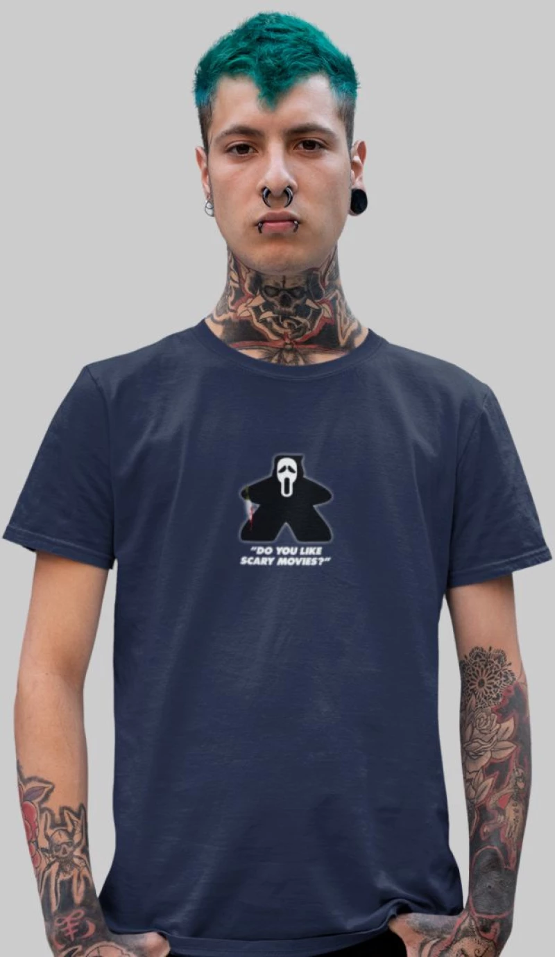 Ghostface Meeple T-Shirt - WHITE
